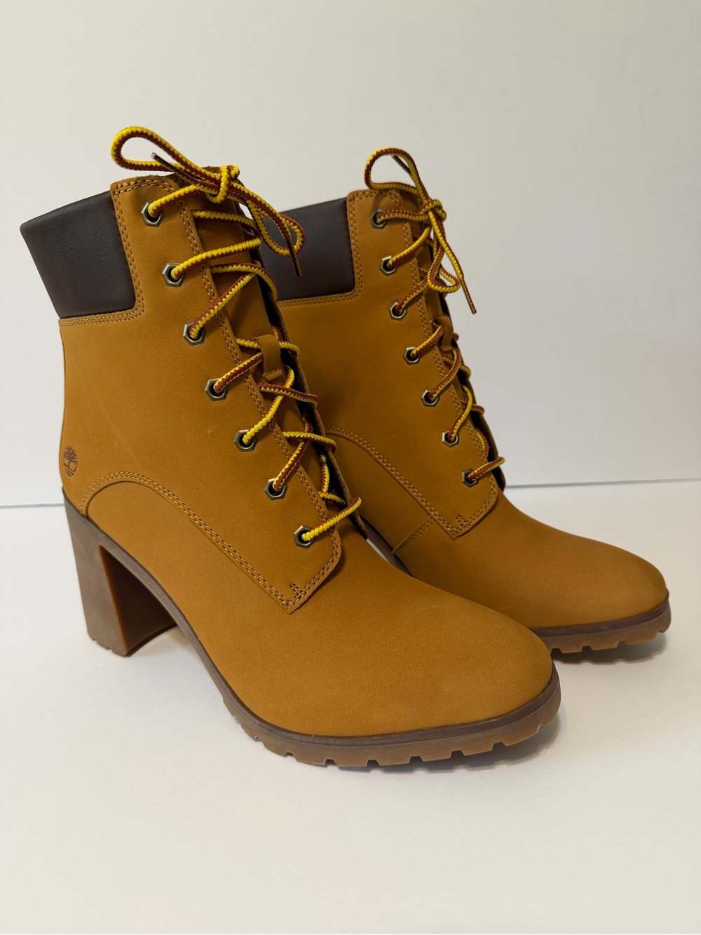 NEW Timberland Women Allington mid Brown Leather Ankle Boot OrthoLite US10 Wheat - Picture 5 of 14